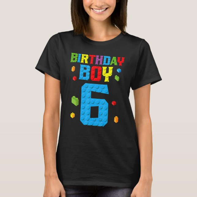 T-shirt Maître Constructeur 6e anniversaire Garçon 6 Bâtim (Devant)