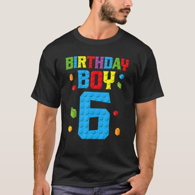 T-shirt Maître Constructeur 6e anniversaire Garçon 6 Bâtim (Devant)