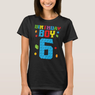 T-shirt Maître Constructeur 6e anniversaire Garçon 6 Bâtim