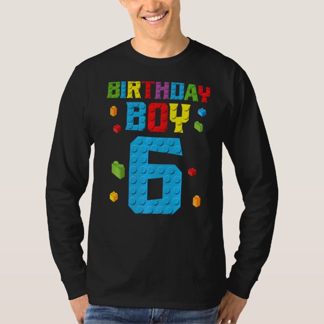 T-shirt Maître Constructeur 6e anniversaire Garçon 6 Bâtim (Devant)