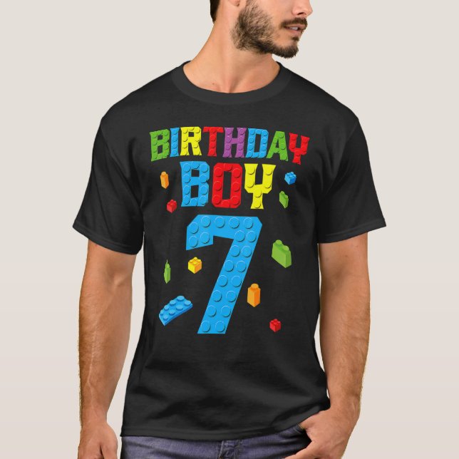 T-shirt Maître Constructeur 7e anniversaire garçon 7 année (Devant)