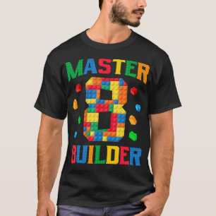 T-shirt Maître Constructeur 8E Anniversaire 8 Anniversaire