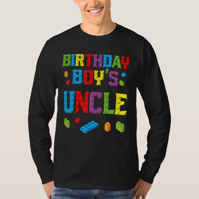 T-shirt Maître Constructeur Anniversaire Boy's Uncle Build (Devant)
