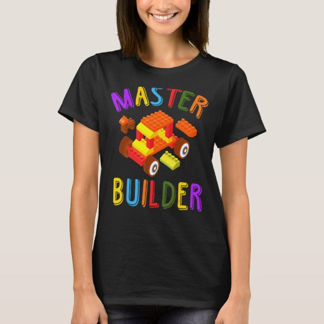 T-shirt Maître Constructeur Cute Constructeur De Briques B (Devant)