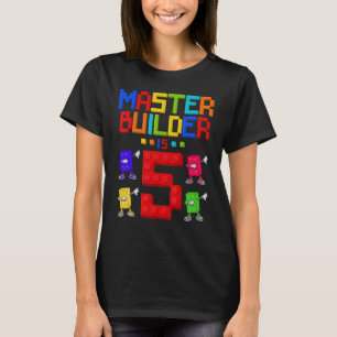 T-shirt Maître Constructeur est 5 ans Bâtiment 5 Ans