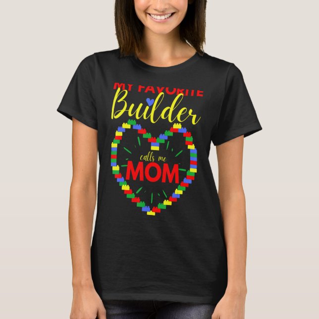 T-shirt Maître Constructeur Mur Bâtiment Mur 1 (Devant)