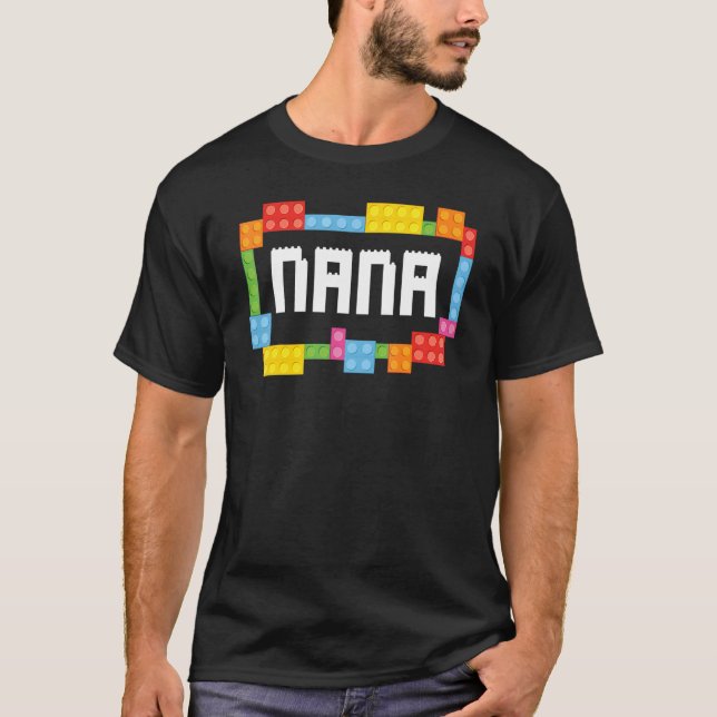 T-shirt Maître constructeur Nana briques Blocs Bâtiment Fa (Devant)