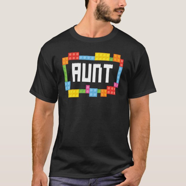 T-shirt Maître constructeur Tante Briques Blocs Bâtiment F (Devant)