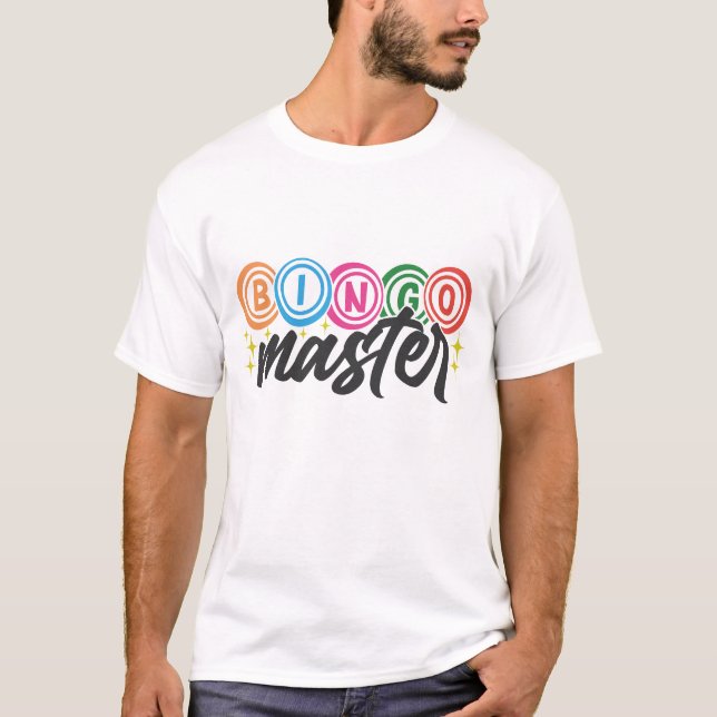 T-shirt Maître de Bingo Cool art de mot  (Devant)
