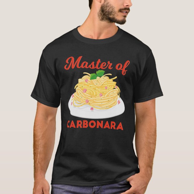 T-shirt Maître De Carbonara Pâtes Italiennes De Carbonara (Devant)