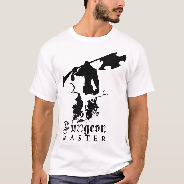 T-shirt Maître de donjon barbare et dragon (Devant)