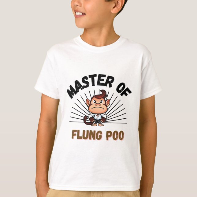 T-shirt Maître de Fpoumon Poo Funny Martial Arts Pun (Devant)