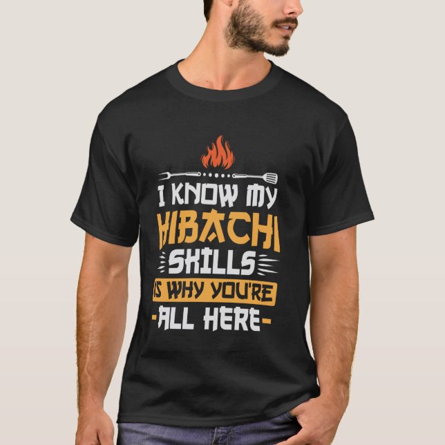 T-shirt Maître de grill BBQ chef Hibachi (Devant)