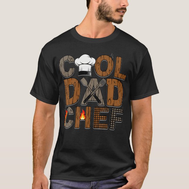 T-shirt Maître de Grill Papa Chef (Devant)