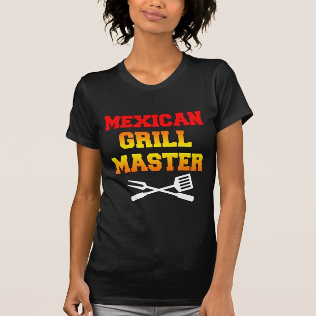 T-shirt Maître de grillades mexicain (ON DARK) (Devant)