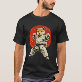 T-shirt Maître de karaté Shiba Inu Drôle d'arts martiaux C