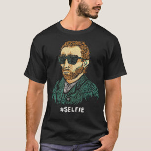 T-shirt Maître de la chemise drôle de Selfie   Van Gogh
