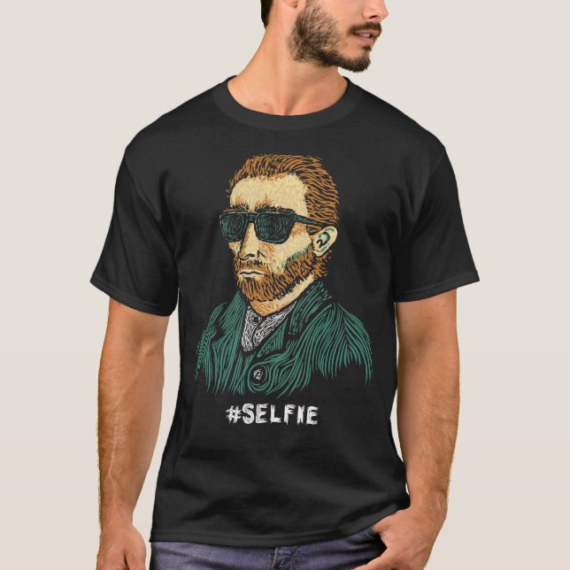 T-shirt Maître de la chemise drôle de Selfie | Van Gogh (Devant)