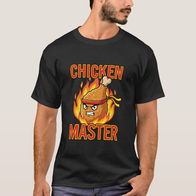 T-shirt Maître de poulet Nourriture drôle (Devant)