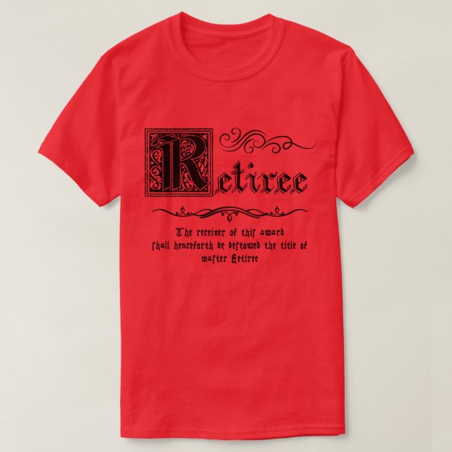 T-shirt Maître de retraite médiévale (Design devant)