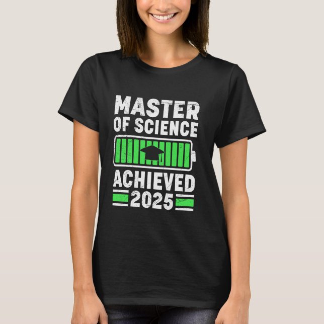 T-shirt MAÎTRE DE SCIENCE RÉALISÉ 2025 Master's Degree Sc (Devant)