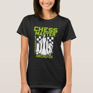 T-shirt Maître d'échecs Pièces de plateau d'échecs Échec e