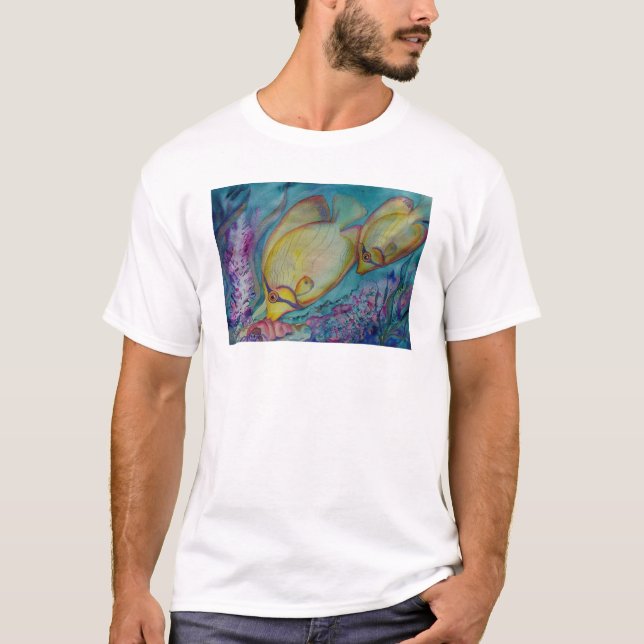 T-shirt Maître d'école et mérou pourpre heureux (Devant)