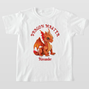 T-shirt Maître Dragon 3D Dragon Orange Personnalisé