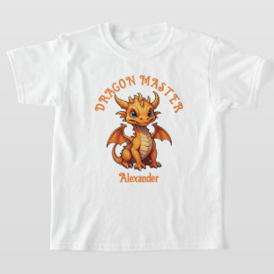 T-shirt Maître Dragon Adorable Dragon Orange Personnaliser