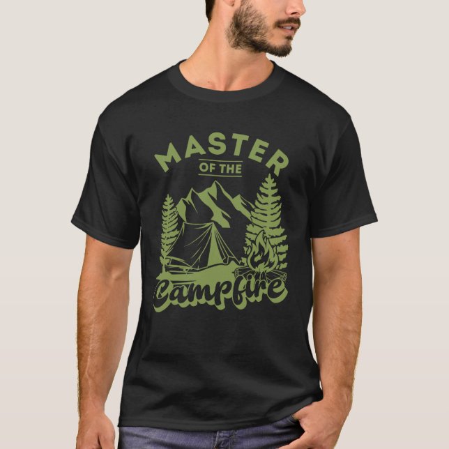 T-shirt Maître du camping Camping Rétro (Devant)