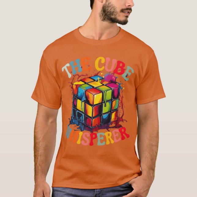 T-shirt Maitre du Cube 90s 80s Concours de Cube fille de m (Devant)