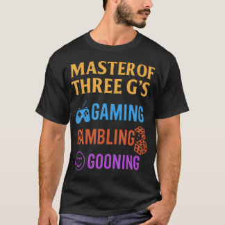 T-shirt Maître du divertissement de jeu de hasard et de fu