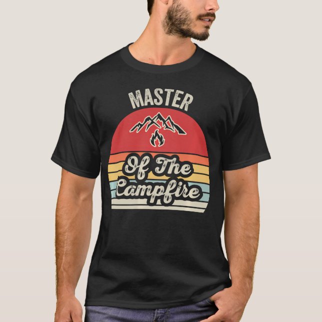 T-shirt Maître du feu de camp drôle de camping (Devant)