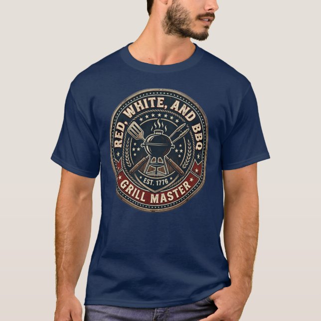 T-shirt maître du grill USA (Devant)