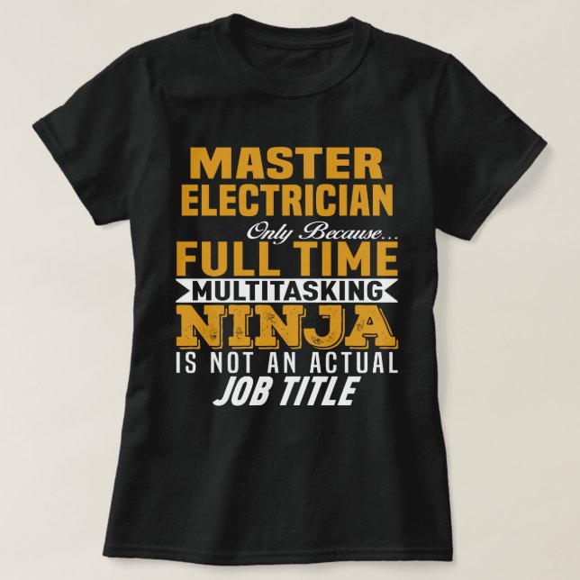 T-shirt Maître électricien (Design devant)