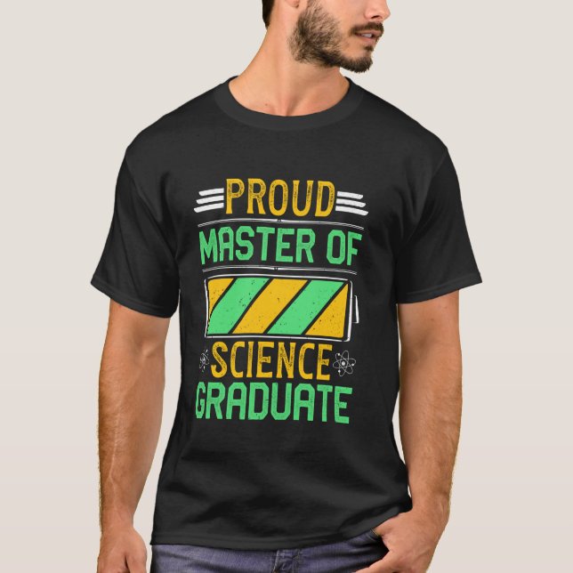 T-shirt Maître ès sciences DIPLÔMÉ ÈS SCIENCES AVEC FIERTE (Devant)