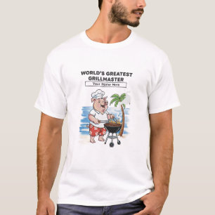 T-shirt Maître Grillmaster de l'Univers Personnalisé Dessi