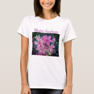 T-shirt Maître jardinier Fleurs de photos rose vif
