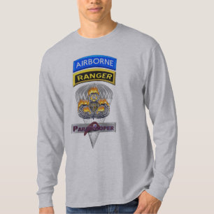 T-shirt Maître-parachutiste de flammes des Rangers aérop
