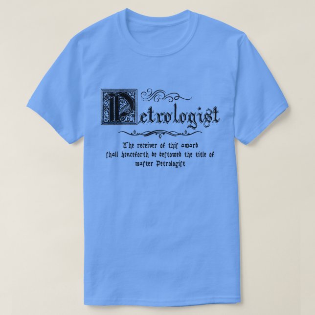 T-shirt Maître Petrologiste médiéval (Design devant)