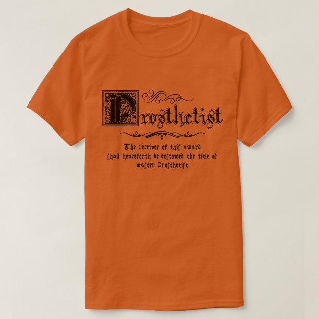 T-shirt Maître prothétiste médiéval (Design devant)