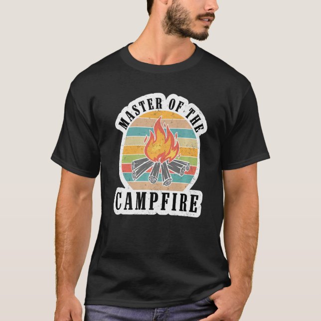T-shirt Maître Rétro du Camping Camping Camping (Devant)