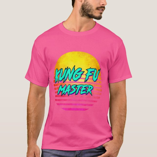 T-shirt Maître Retro Kung Fu 1980 (Devant)