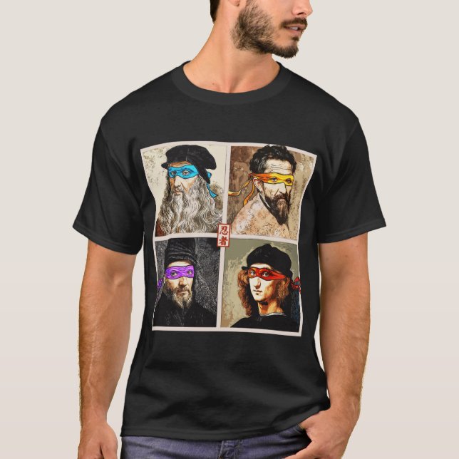 T-shirt Maîtres ninjas de la Renaissance en cadeau (Devant)