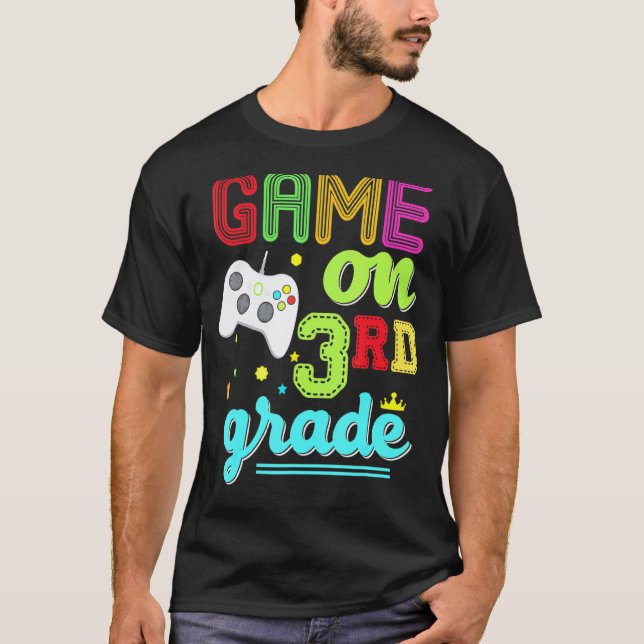 T-shirt Maîtresse du manette de jeu vidéo de 3e année Game (Devant)