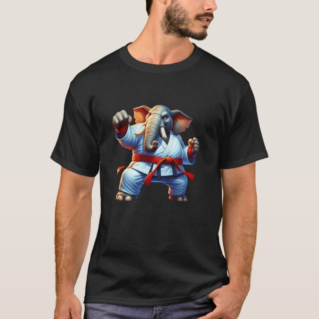 T-shirt Maîtrise Classique de l'Éléphant de Karaté (Devant)