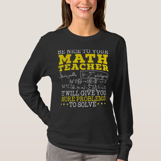 T-shirt Maîtrise Enseignant Mathématique Mathématiques Num (Devant)