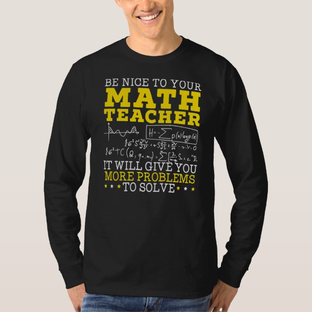 T-shirt Maîtrise Enseignant Mathématique Mathématiques Num (Devant)