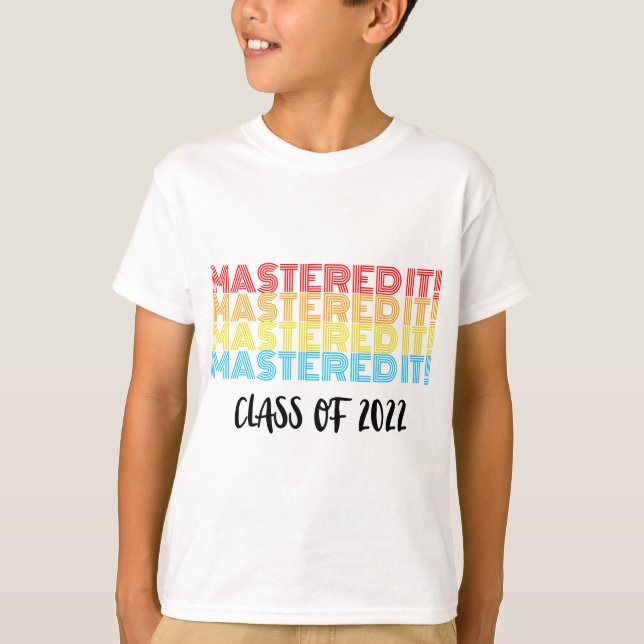 T-shirt Maîtrise Il 2022 Masters Diplôme pour lui (Devant)