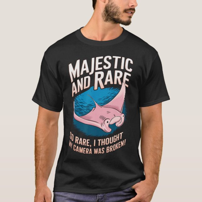 T-shirt Majestic And Rare So Rare I Thought My Camera Was  (Devant)